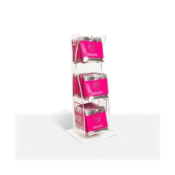 On Ice Buzzing & Cooling Female Arousal Oil - 40 Piece Ampoule Tower Display