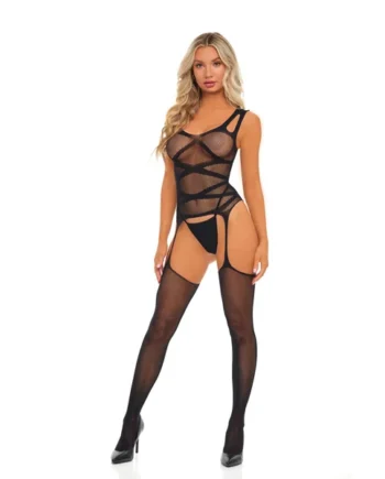 On Level High Bodystocking - One Size - Black