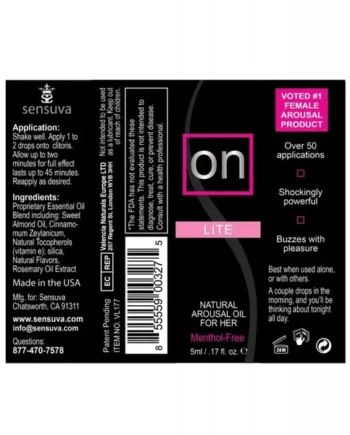 ON Natural Arousal Oil For Her – Lite 5 ml Bottle