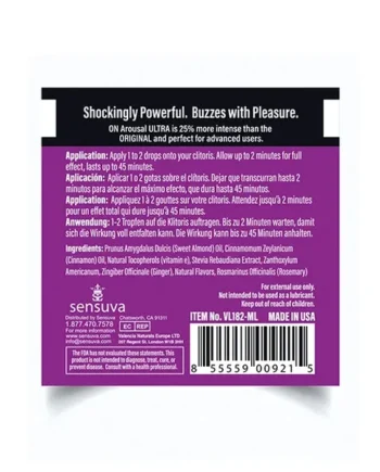 ON Ultra Arousal Oil for Her – Single Use Ampoule Packet