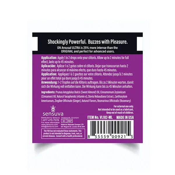 ON Ultra Arousal Oil for Her – Single Use Ampoule Packet