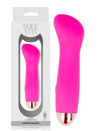 One pink 7 speeds rechargeable vibrator dolce vita sex toy
