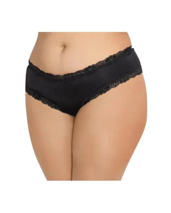 Open Back Panty - 3x - Black
