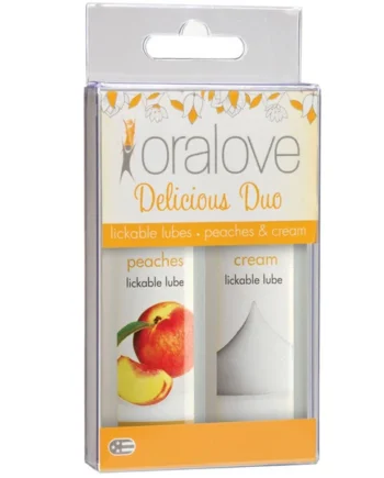 Oralove Delicious Duo Lube - Peaches & Cream