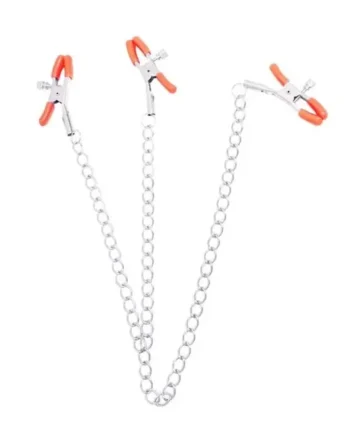 Orange Is the New Black Triple Your Pleasure Clamps & Chain