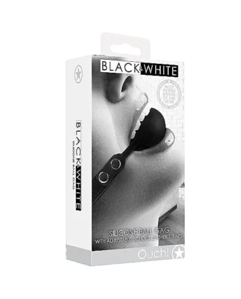 Ouch! Black & White Silicone Ball Gag