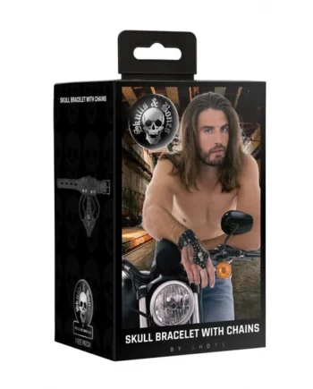 Ouch! Bracelet with Skulls and Chains