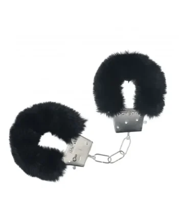 OUCH! Classic Fluffy Cuffs – Black – Black Fluffy Restraints