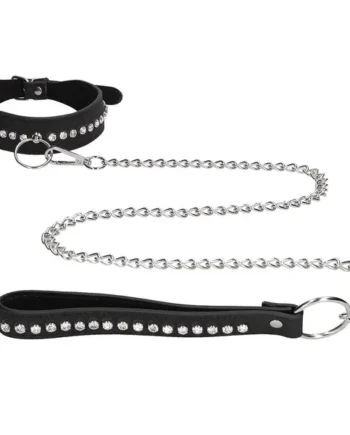 Ouch! Diamond Studded Collar With Leash