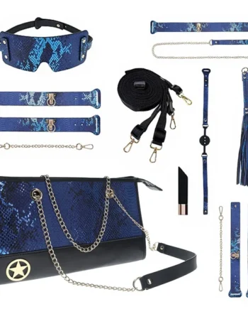 Ouch! Florence Holographic Snake Print Faux Leather BDSM Kit Handbag