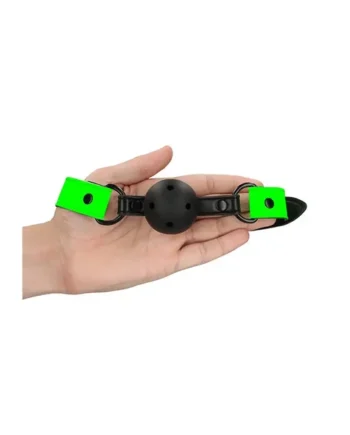 Ouch! Glow in the Dark Bonded Leather Breathable Ball Gag