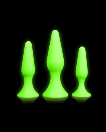 Ouch! Glow in the Dark Butt Plug Set