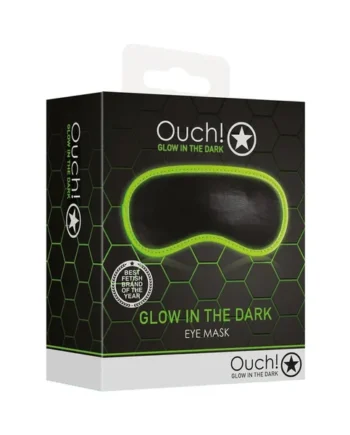 Ouch! Glow in the Dark Eye Mask Black/Neon Green