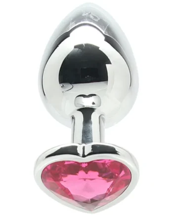 Ouch! Pink Heart Gem Plug in Large