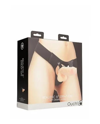 Ouch Realistic Strap On Dildo 8" by Shots