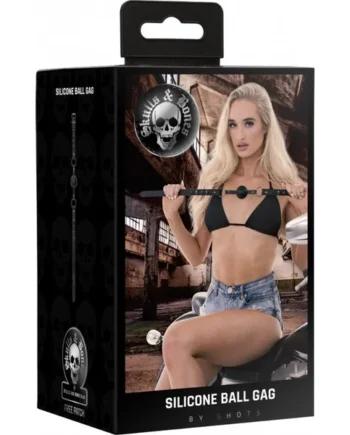 Ouch! “Skull & Bones” Ball Gag -Black