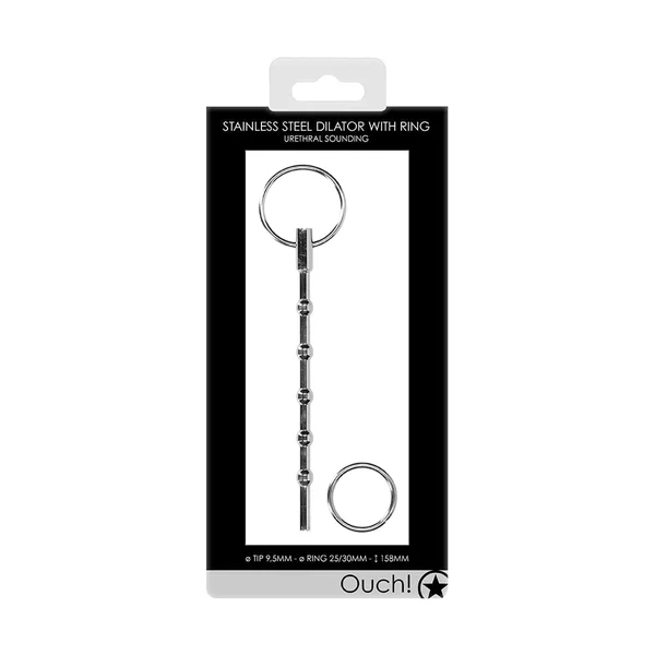 Ouch! Stainless Steel Dilator w/ Ring 9.5mm