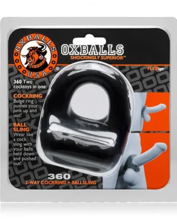 OxBalls 360, Cockring & Ballsling, Black