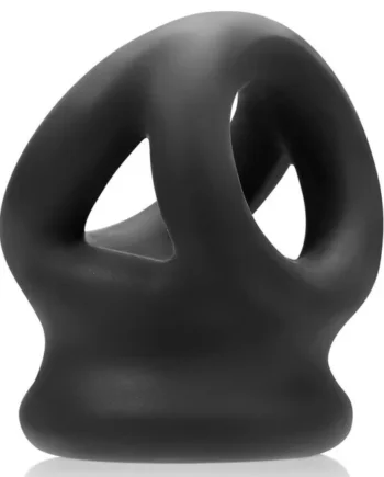 Oxballs Tri-Squeeze Ball-Stretcher & Cock Cage | Black Ice