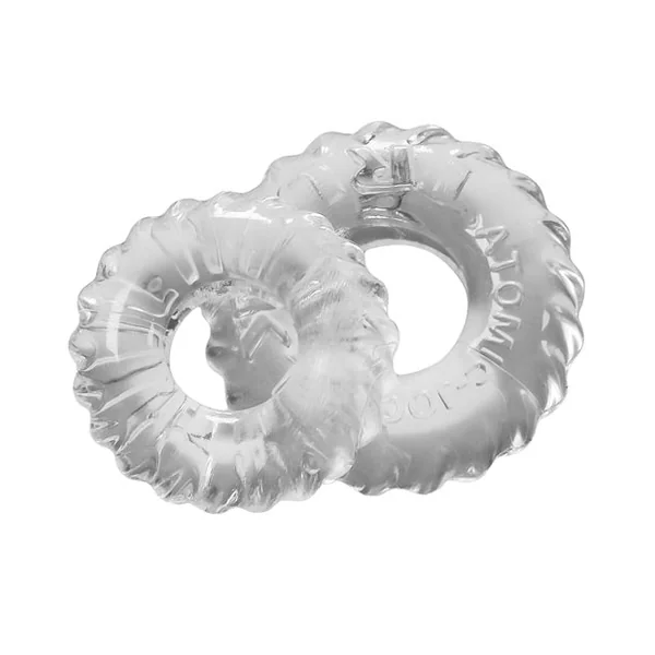 Oxballs Truckt Cock & Ball Ring - Clear Pack Of 2