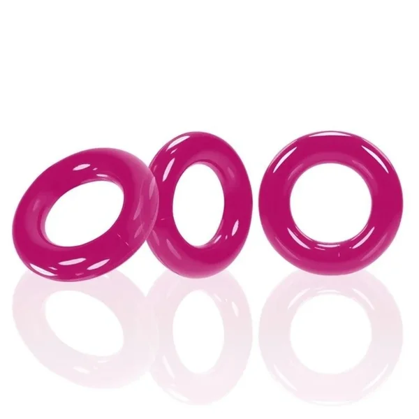 Oxballs Willy Rings Cock Ring 3 Pack Hot Pink