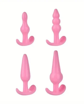 Pack of 4 Butt Plugs Training Set For Beginners Users With Sex Toys