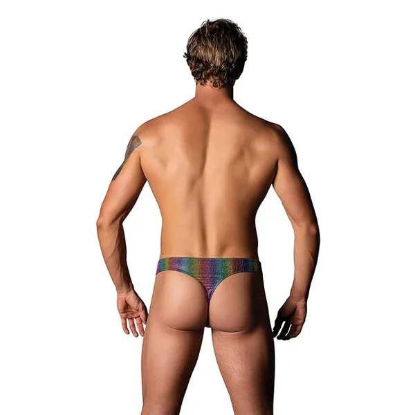 Pack & Play Thong w/Front Condom Pouch – Rainbow L/XL