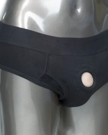 Packer Gear Black Brief Packing Harness By CalExotics - Extra Small/Small