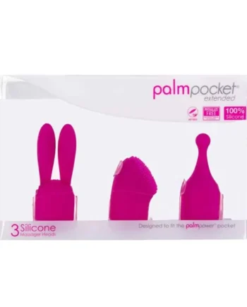 PALM POWER POCKET EXTENDED 3 SILICONE MASSAGER HEADS