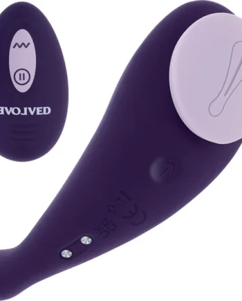 Panty Party Rechargeable Silicone Magnetic Panty Vibrator With Remote By Evolved Novelties - Purple