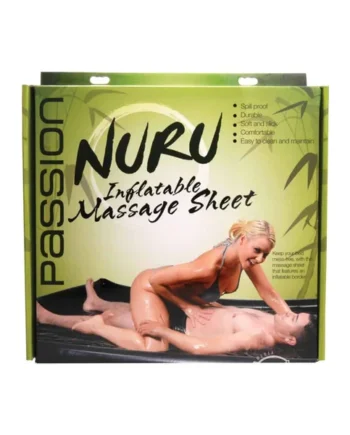 Passion Nuru Inflatable Vinyl Massage Sheet – Black