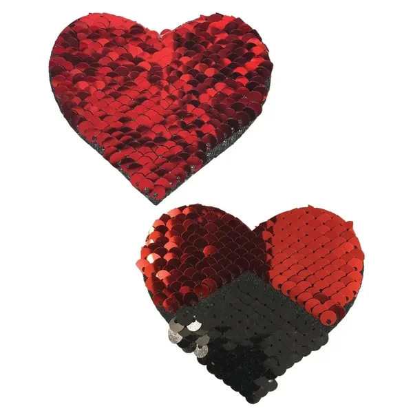 Pastease Color Changing Sequin Heart Nipple Pasties