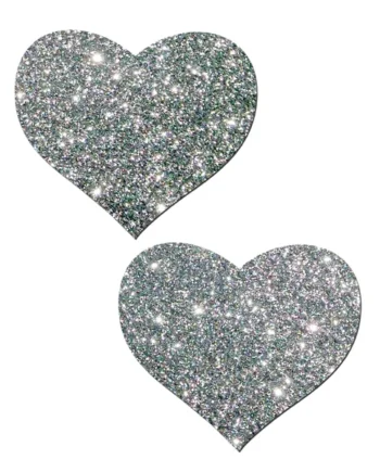 PASTEASE HEARTS SILVER GLITTER