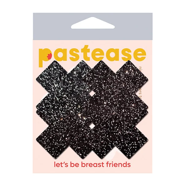 Pastease Premium Petites Sparkle Plus X - Black O/s Pack Of 2 Pair