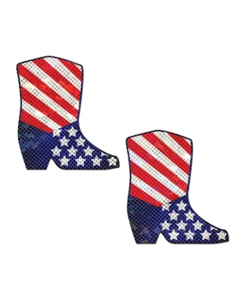 Pastease Sparkling Stars and Stripes Boots Pasties