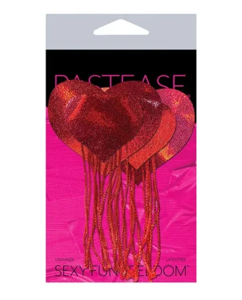 Pastease Tassel Holographic Heart - Red O-s