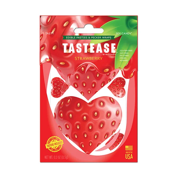 Pastease Tastease Edible Pasties & Pecker Wraps - Strawberry O-s