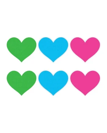 PASTIES NEON HEART 3PK ASST.