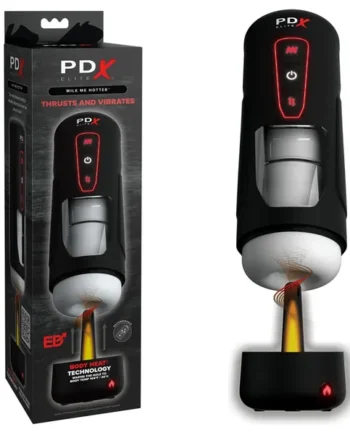 PDX Elite Milk Me Hotter – USB Rechargeable Thrusting Heating & Vibrating Auto Stroker