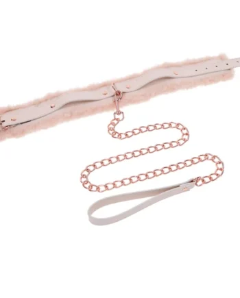 Peaches ‘N Creame Fur Collar and Leash - Pink