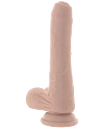 Peek A Boo 8 Inch Vibrating Dildo in Light