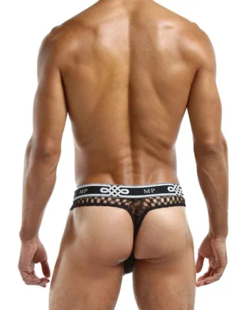 PEEP SHOW LO RISE THONG BLACK LARGE/ XL