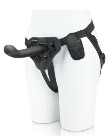 Pegasus 6" Rechargeable P-spot G-spot Peg W/adjustable Harness & Remote Set - Black