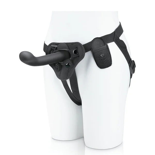 Pegasus 6" Rechargeable P-spot G-spot Peg W/adjustable Harness & Remote Set - Black