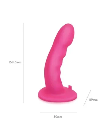 Pegasus 6″ Rechargeable Ripple Peg w/Adjustable Harness & Remote – Pink