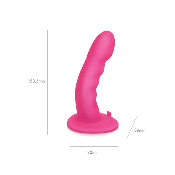 Pegasus 6″ Rechargeable Ripple Peg w/Adjustable Harness & Remote – Pink