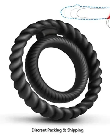 Penis Ring Silicone Dual Mens Sex Toy