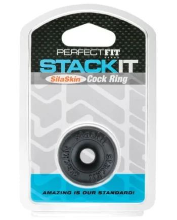 Perfect Fit Stackit Cock Ring – Black