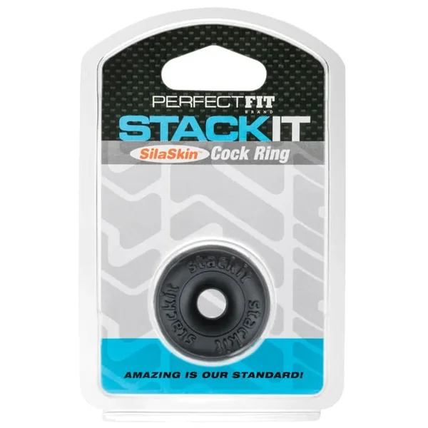 Perfect Fit Stackit Cock Ring – Black