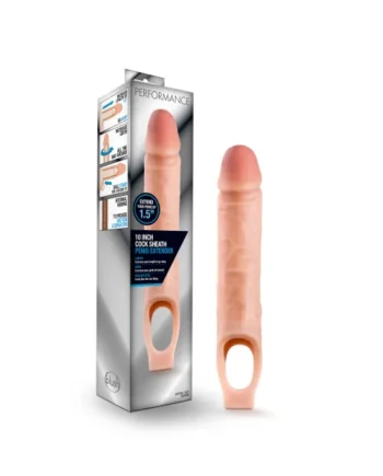 PERFORMANCE 10IN COCK SHEATH PENIS EXTENDER VANILLA